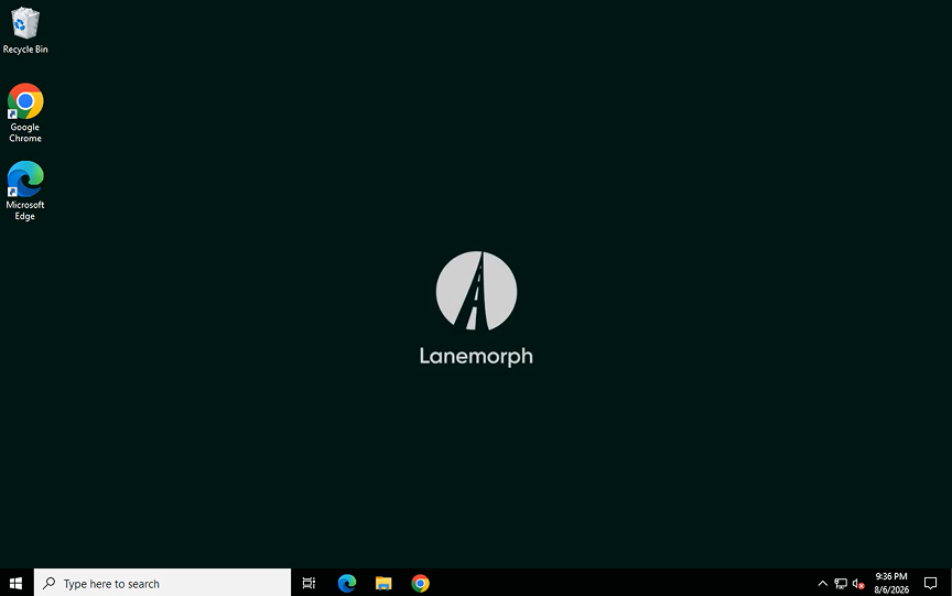 A live worker desktop viewed through Computer Use